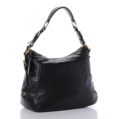 Prada Soft Calfskin Hobo Black 6 of 20