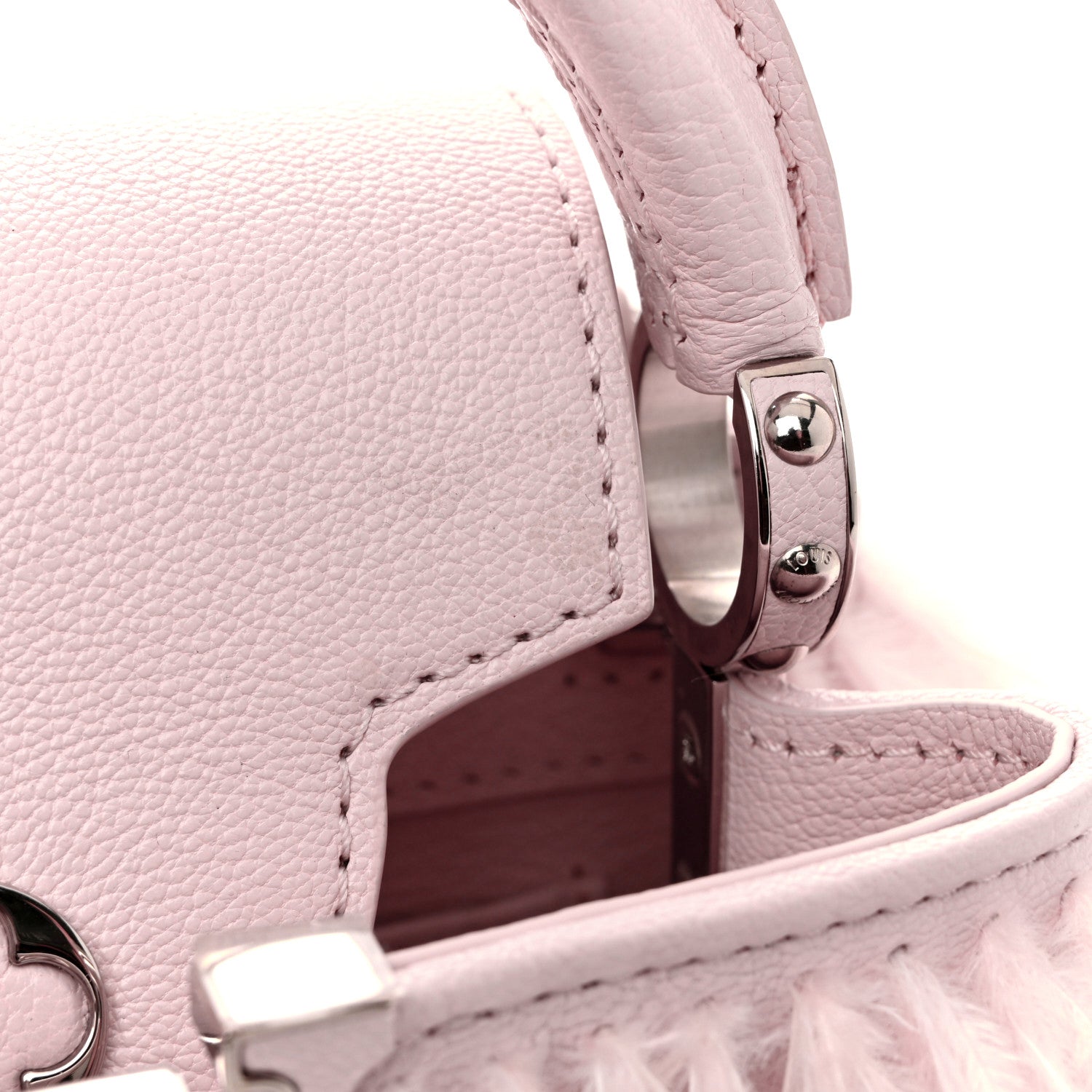 Louis Vuitton Ostrich Feather Capucines Mini Pink 11 of 12