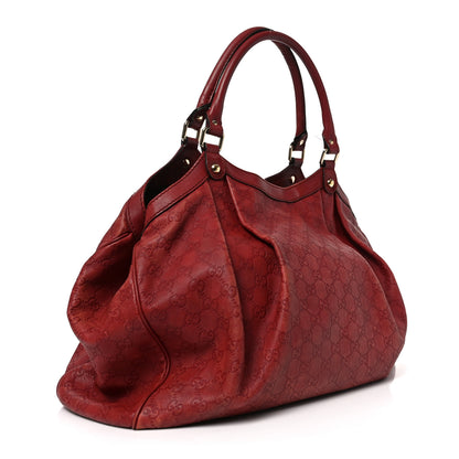 Gucci Guccissima Large Sukey Tote Red 3 of 18