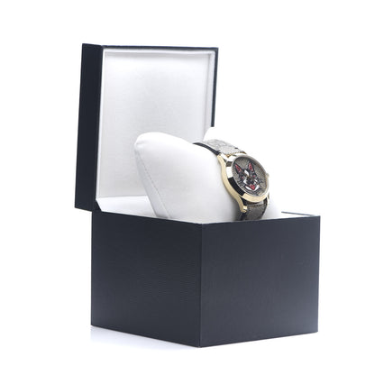 Gucci Stainless Steel Canvas 38mm G-Timeless GG Supreme Bosco Quartz Watch Brown 5 of 5