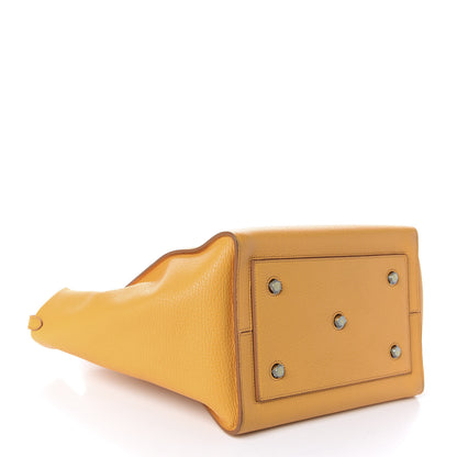 Celine Crisped Calfskin Small Tie Knot Tote Saffron 5 of 12