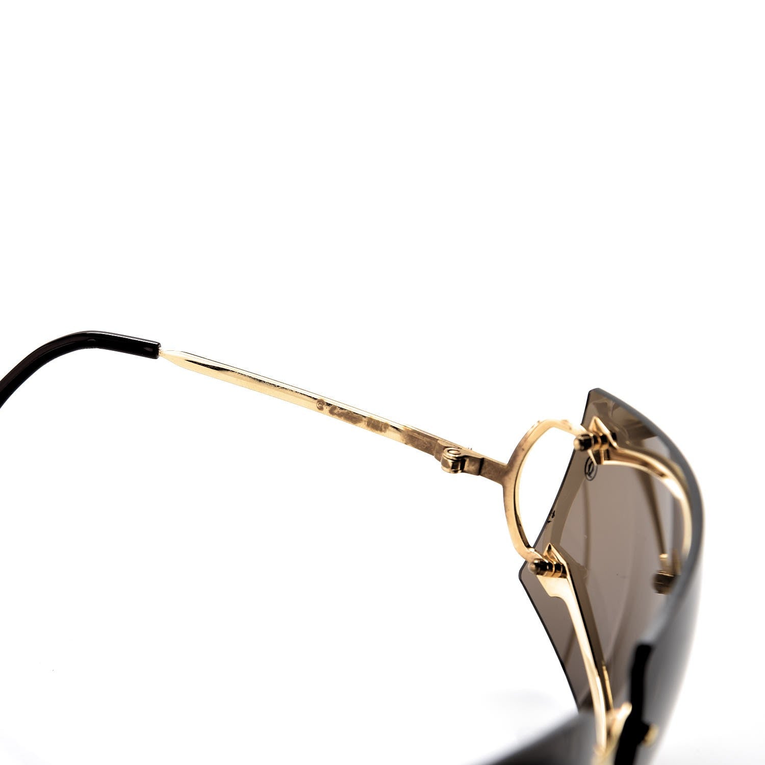 Cartier Rimless Shield Sunglasses Gold 5 of 8