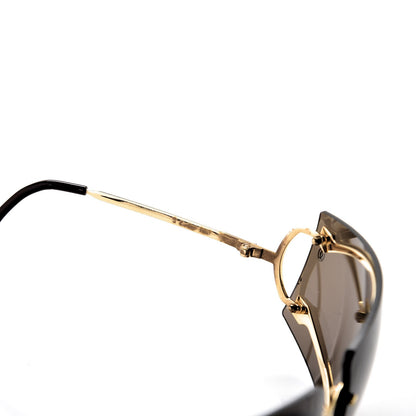 Cartier Rimless Shield Sunglasses Gold 5 of 8