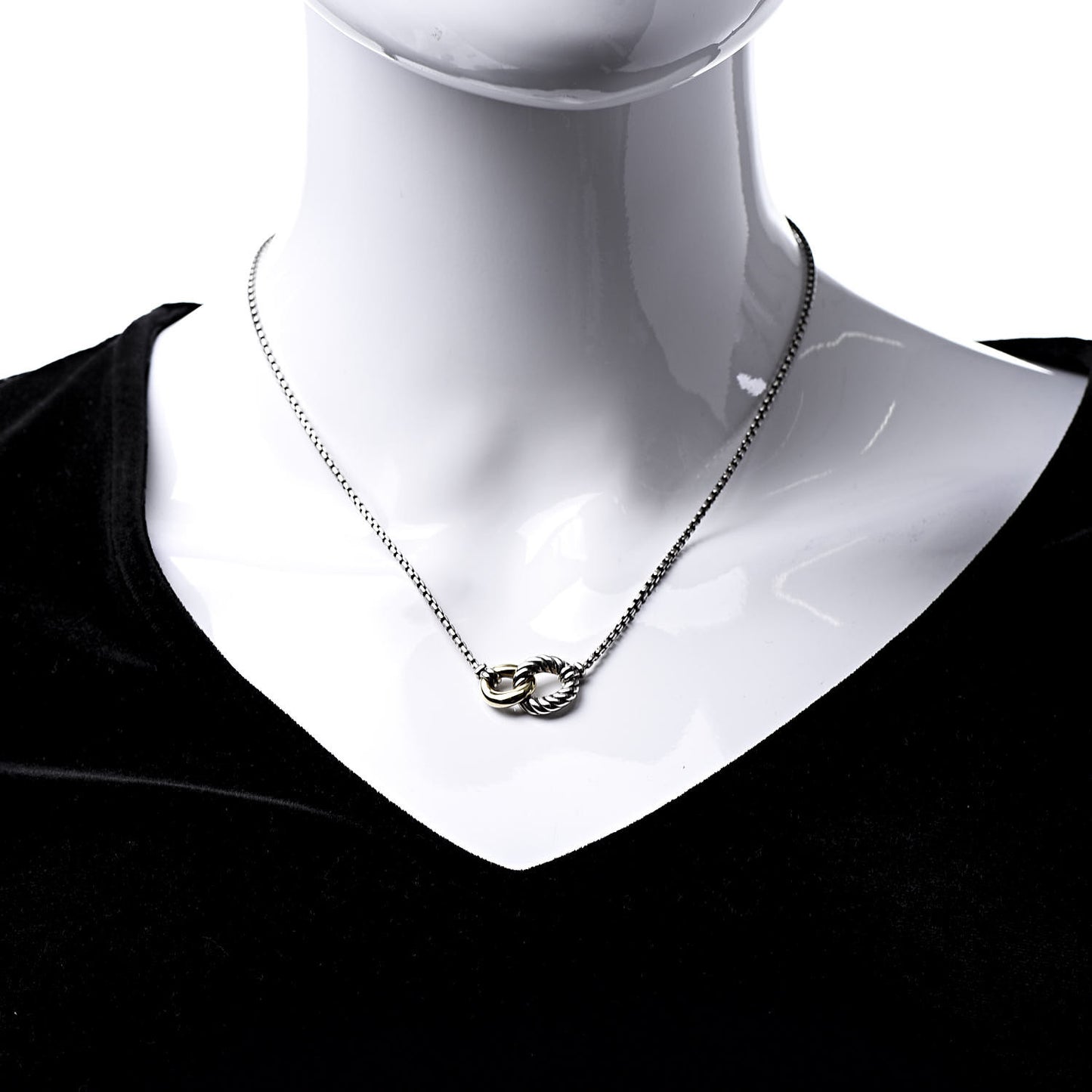 Sterling Silver 18K Yellow Gold Belmont Pendant Necklace