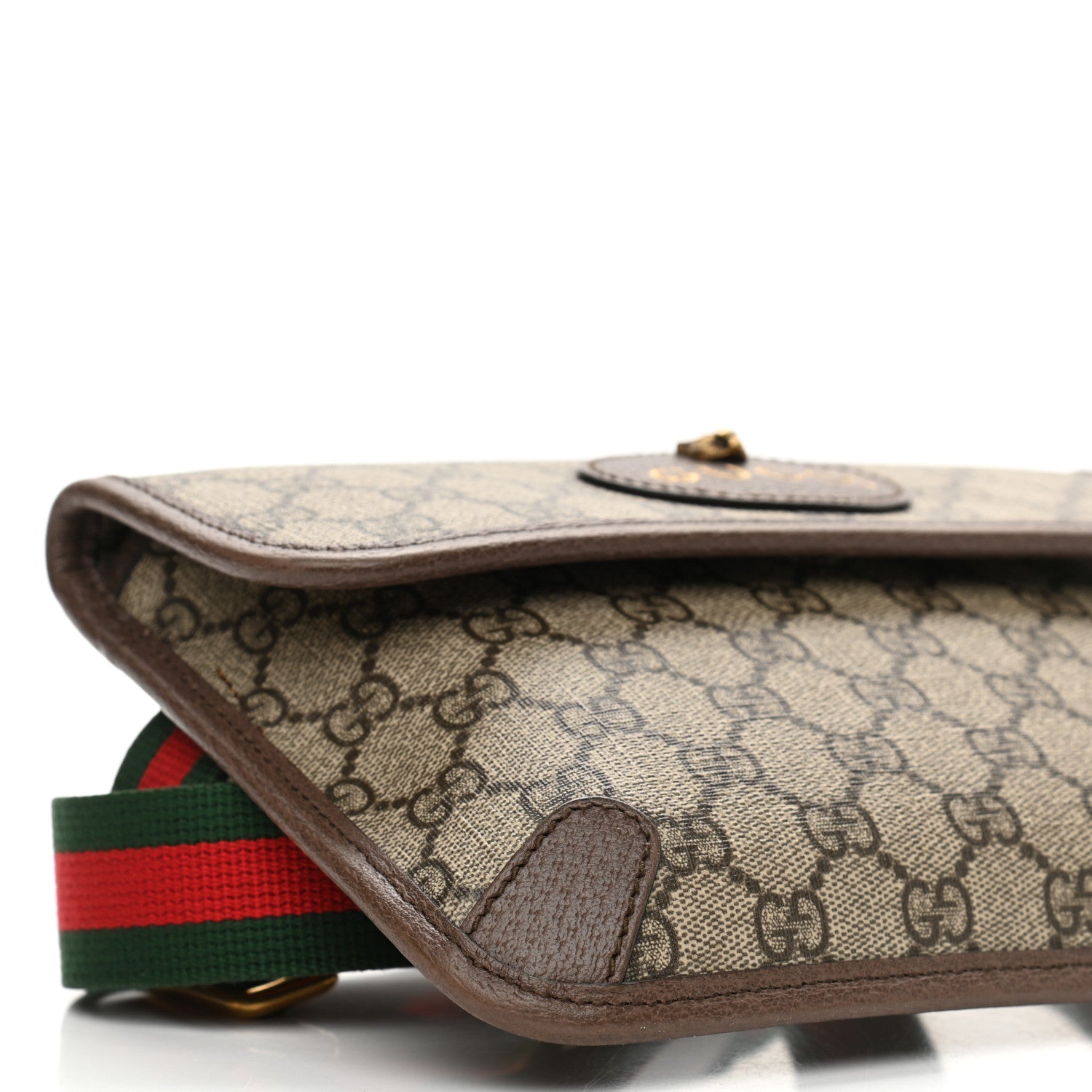 Gucci GG Supreme Monogram Neo Vintage Web Belt Bag Brown 10 of 12