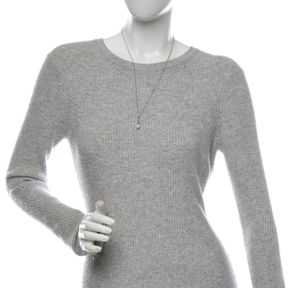Chanel Crystal CC Drop Necklace Silver 2 of 5