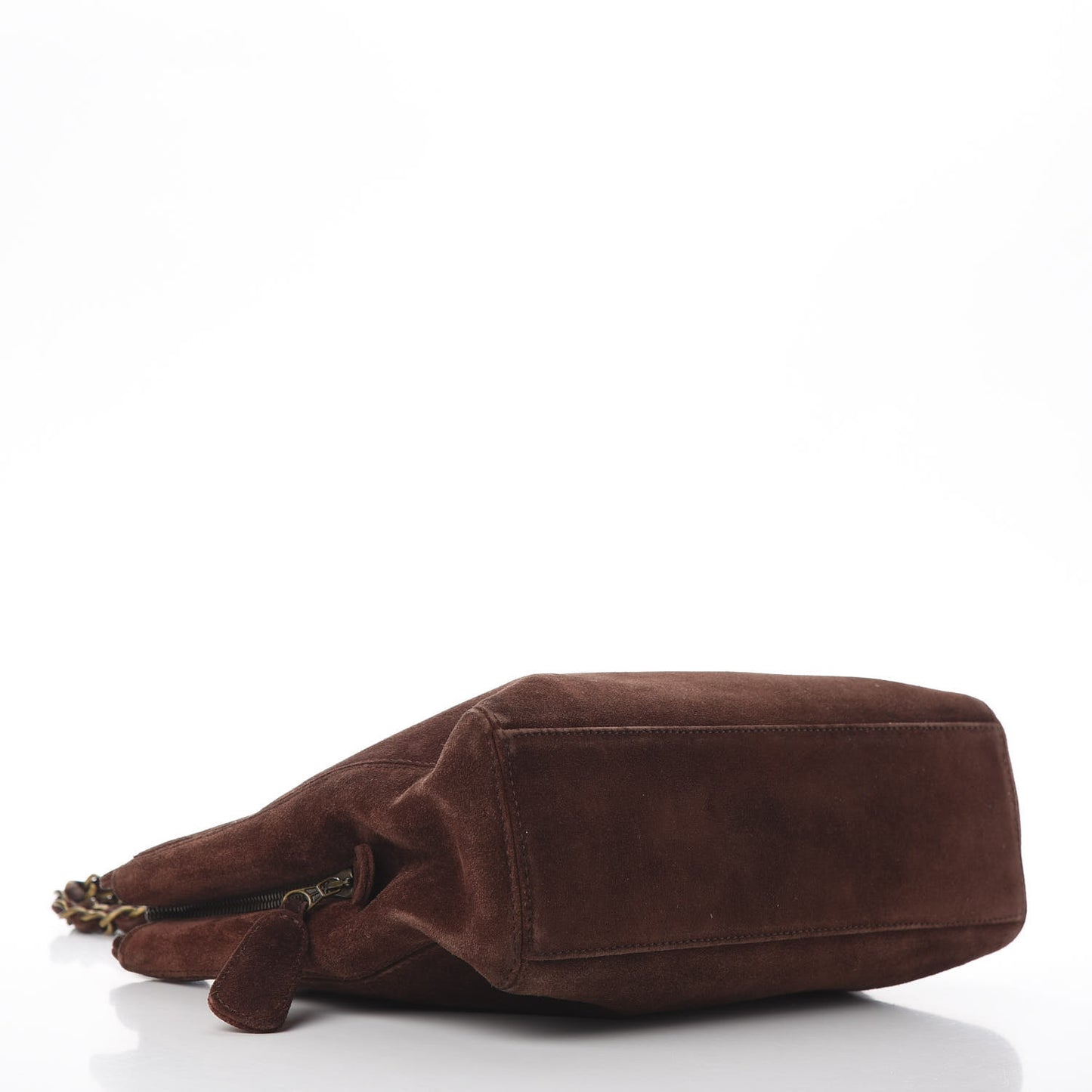 Suede Logo Tote Brown