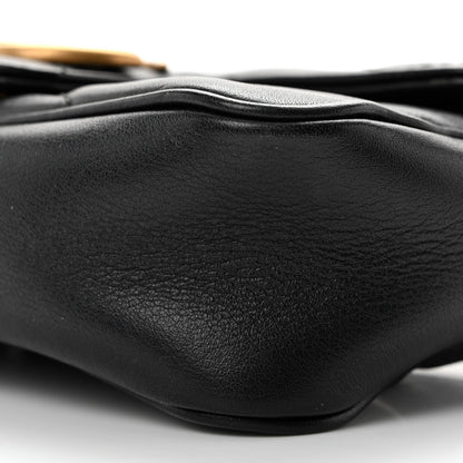 Gucci Calfskin Matelasse Super Mini GG Marmont Shoulder Bag Black 10 of 10