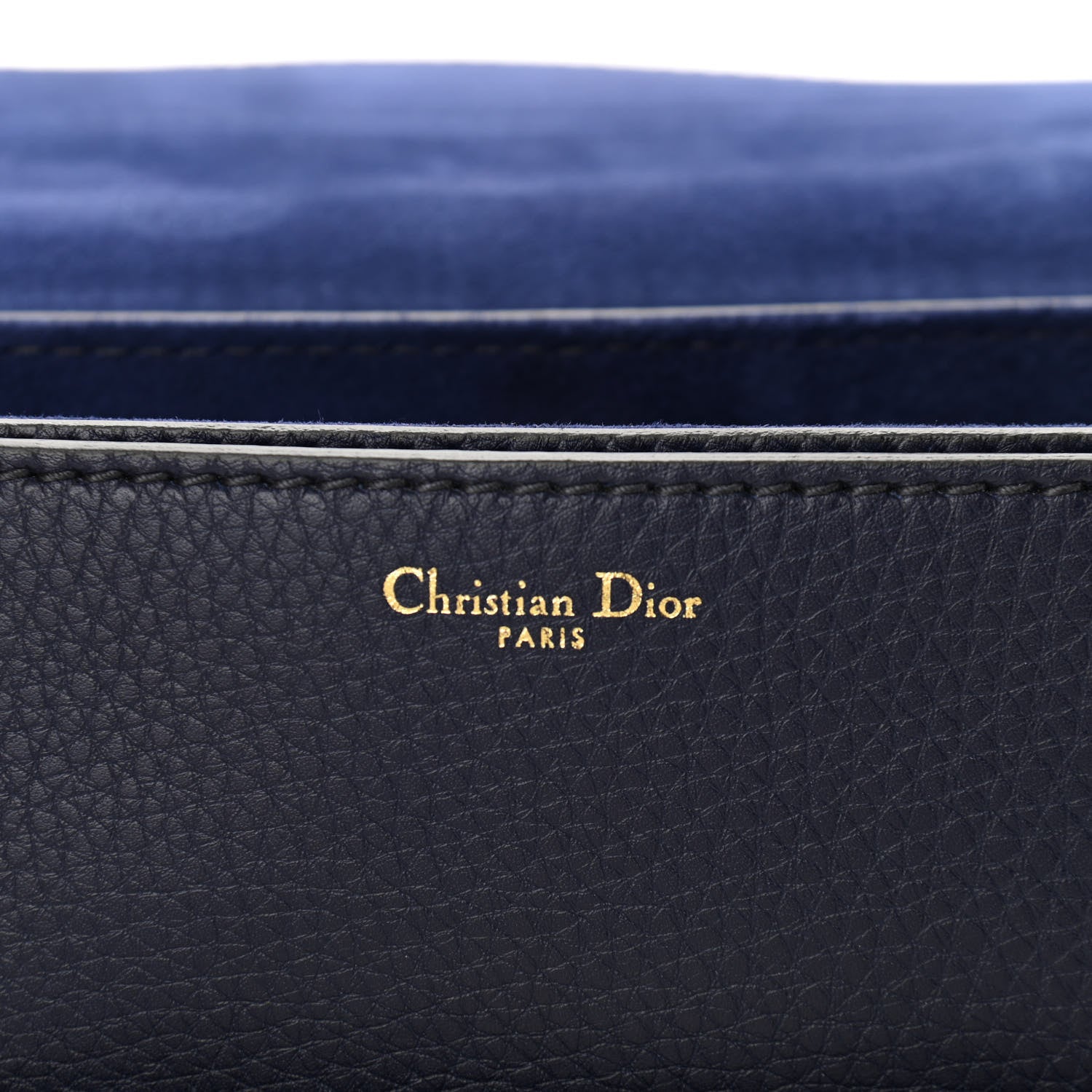 Christian Dior Grained Calfskin Dio(r)evolution Flap Bag Navy Blue 5 of 11