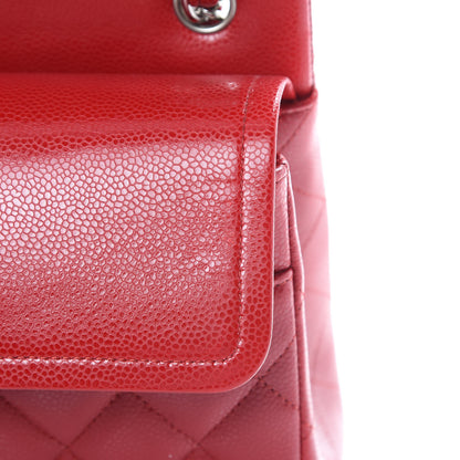 Chanel Caviar Quilted Jumbo Double Flap Red 13 of 13