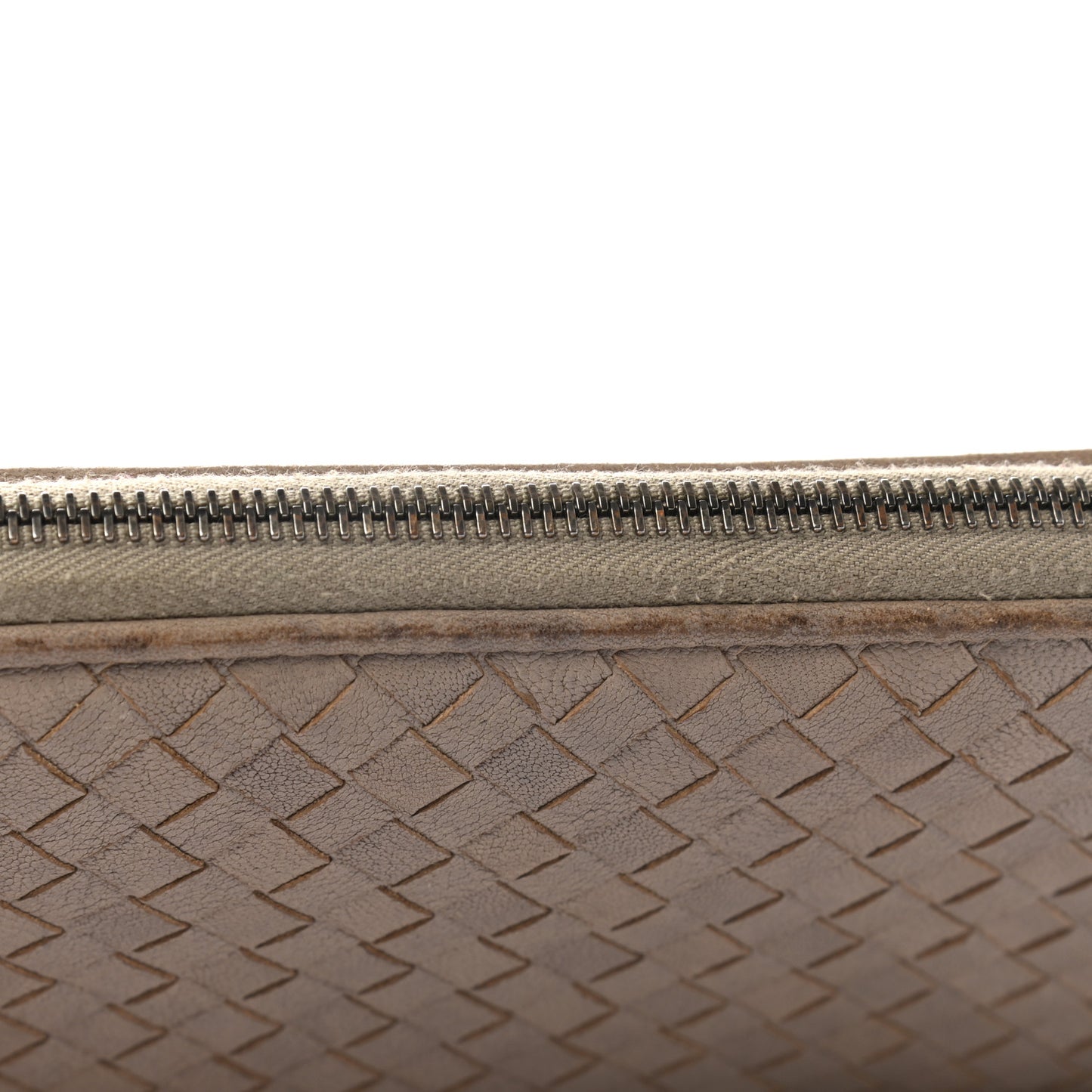 Nappa Intrecciato Zip Around Wallet Mink