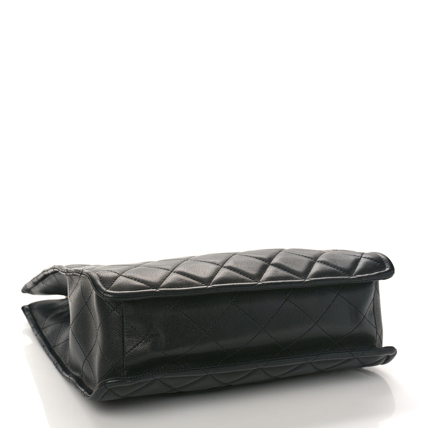Chanel Caviar Quilted Sweet Vertical Shopping Tote Black 4 of 9