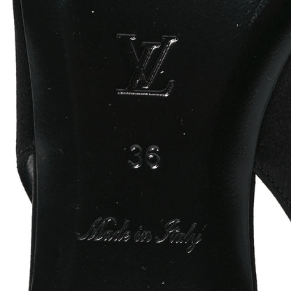 Louis Vuitton Satin Crystal Madeleine Slingback Ballerina Flats 36 Black 6 of 7