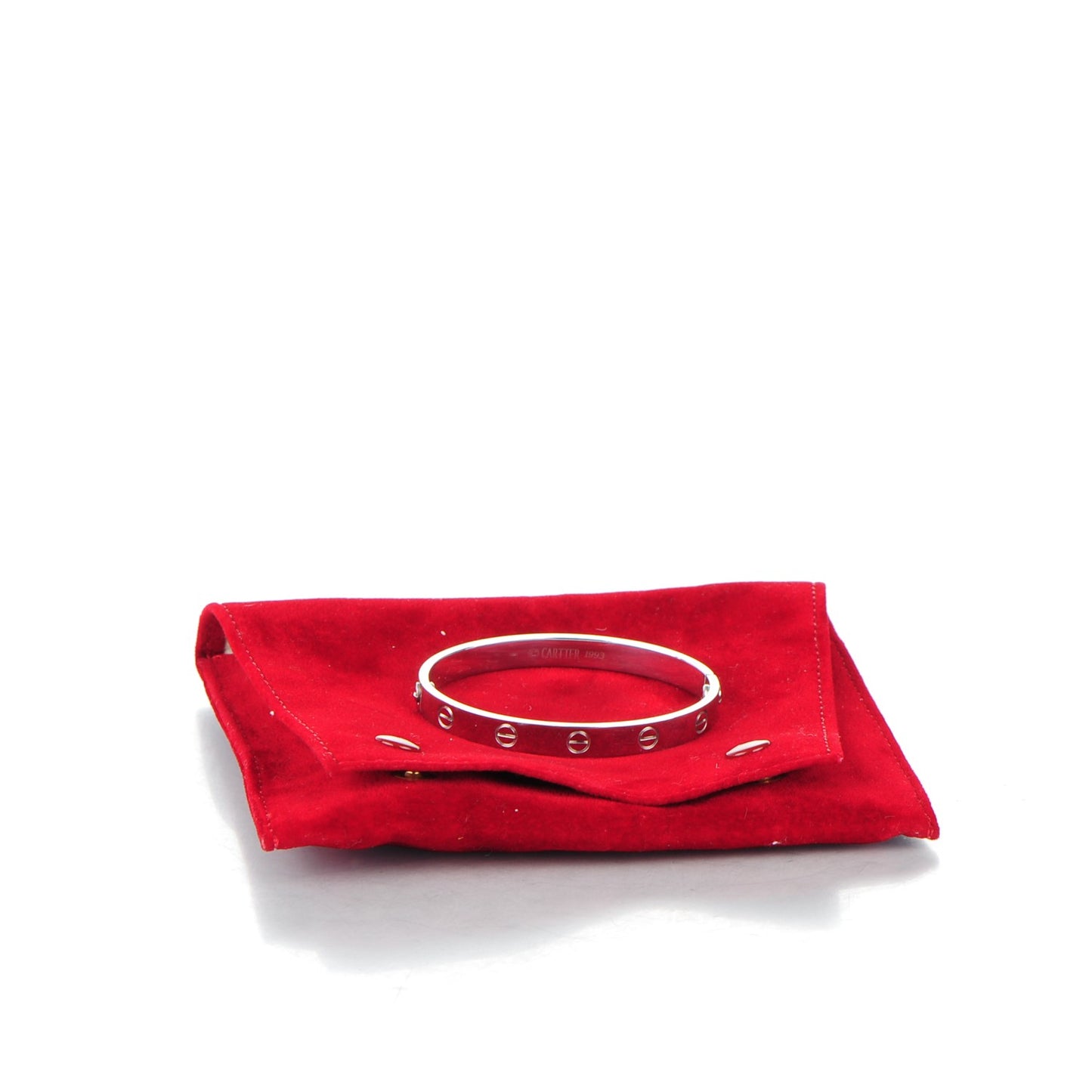 18K White Gold LOVE Bracelet 16