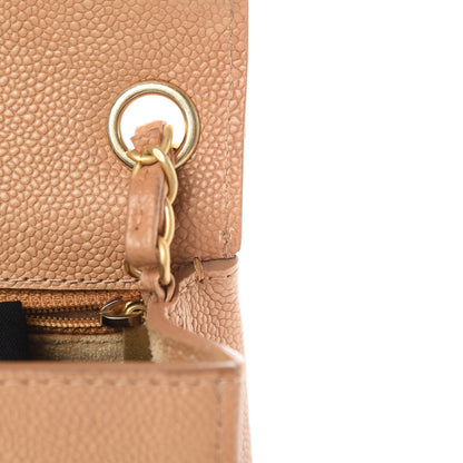 Chanel Grained Calfskin Mini Square Classic Pure Flap Brown 11 of 12