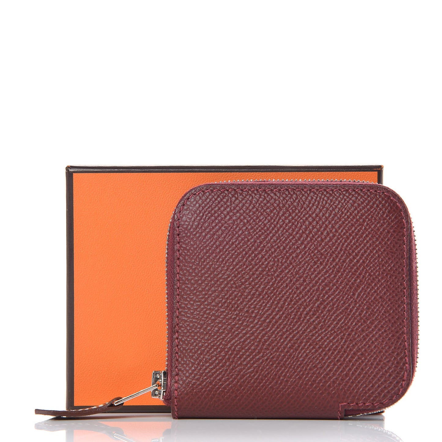 Epsom Silk'In Coin Purse Rouge H Jaune Ambre Rose Ete