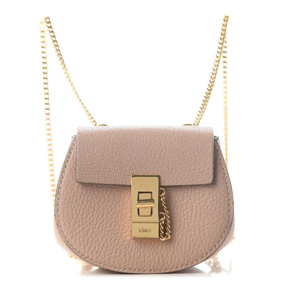 Chloe Grained Lambskin Mini Drew Crossbody Backpack Cement Pink 1 of 5