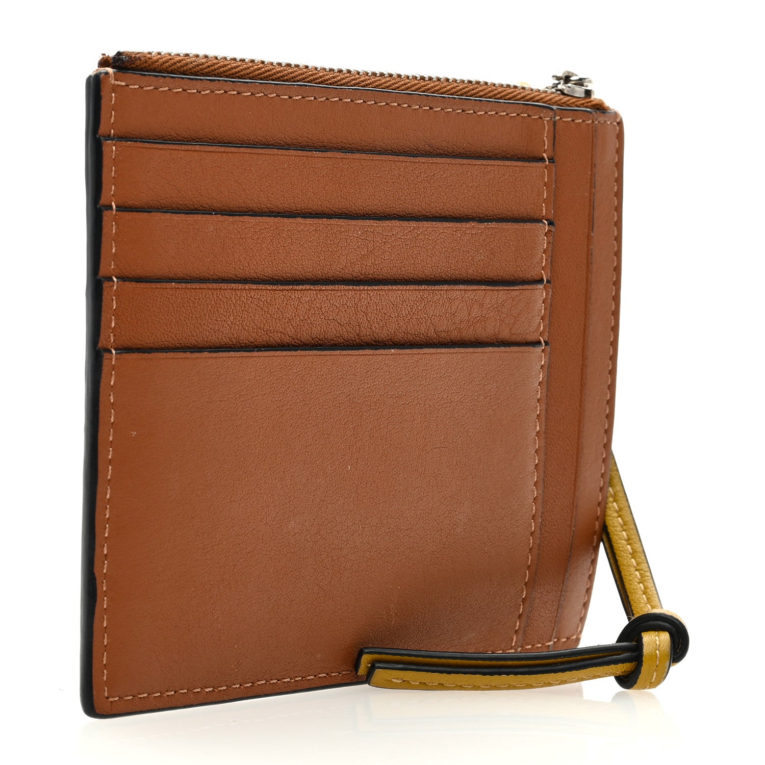 Loewe Calfskin Debossed Anagram Card Holder Tan 3 of 7