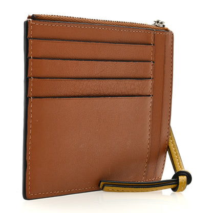 Loewe Calfskin Debossed Anagram Card Holder Tan 3 of 7