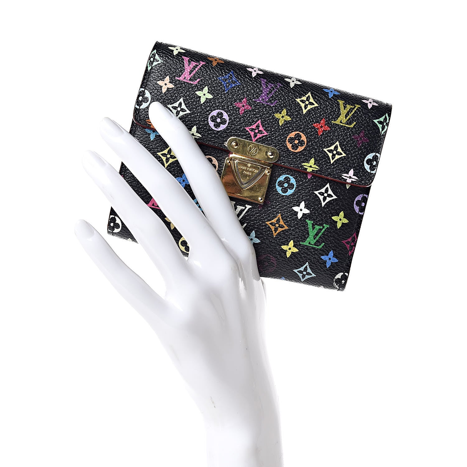 Louis Vuitton Monogram Multicolor Koala Wallet Black 2 of 10