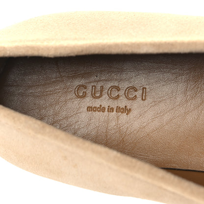 Gucci Suede Horsebit Womens Jordaan Loafers 39.5 Pink Sand 9 of 11