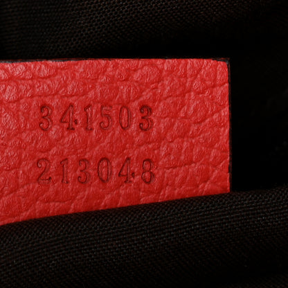 Gucci Pebbled Calfskin Medium GG Convertible Dome Satchel  Red 7 of 10
