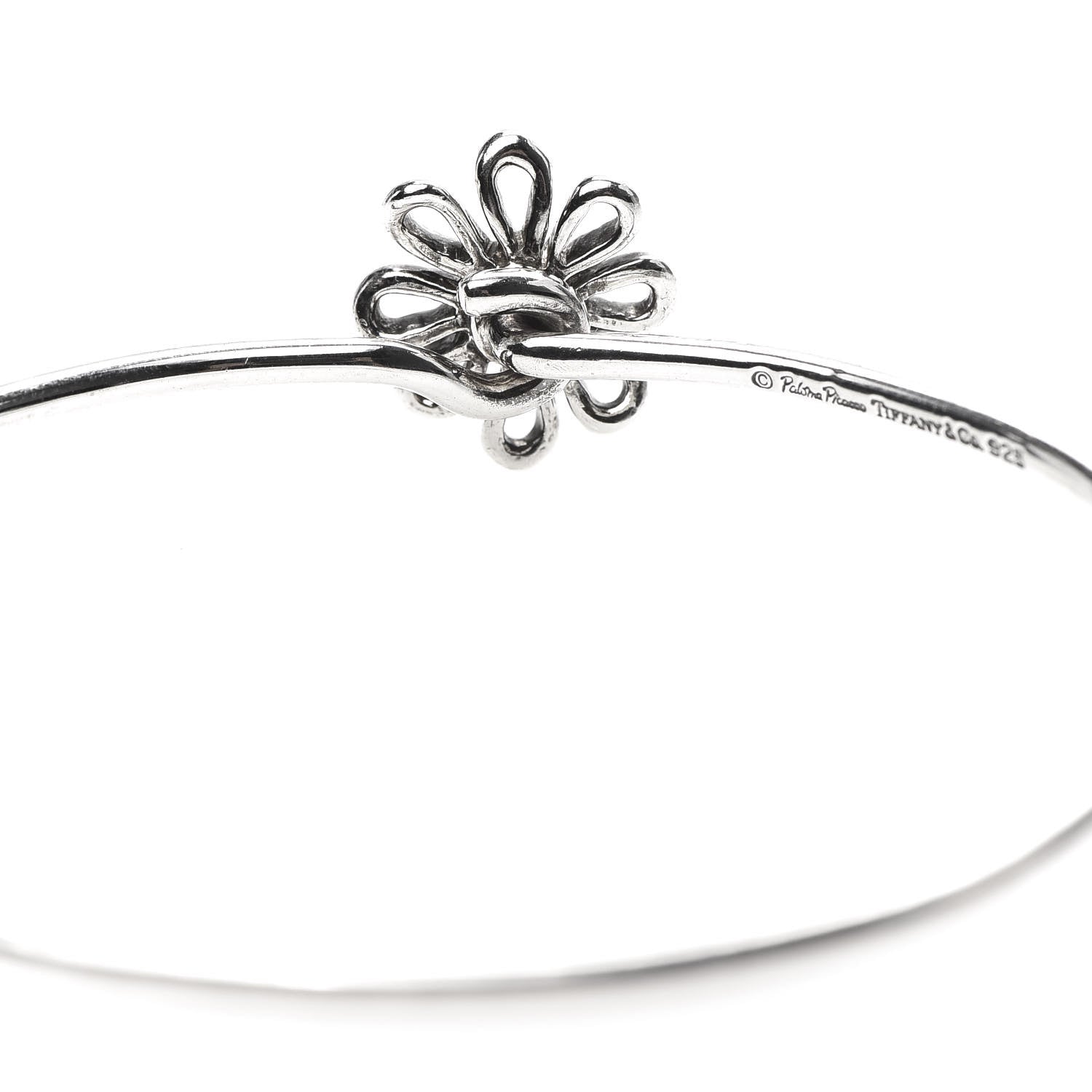 Tiffany Sterling Silver Paloma Picasso Daisy Bangle Bracelet 5 of 6