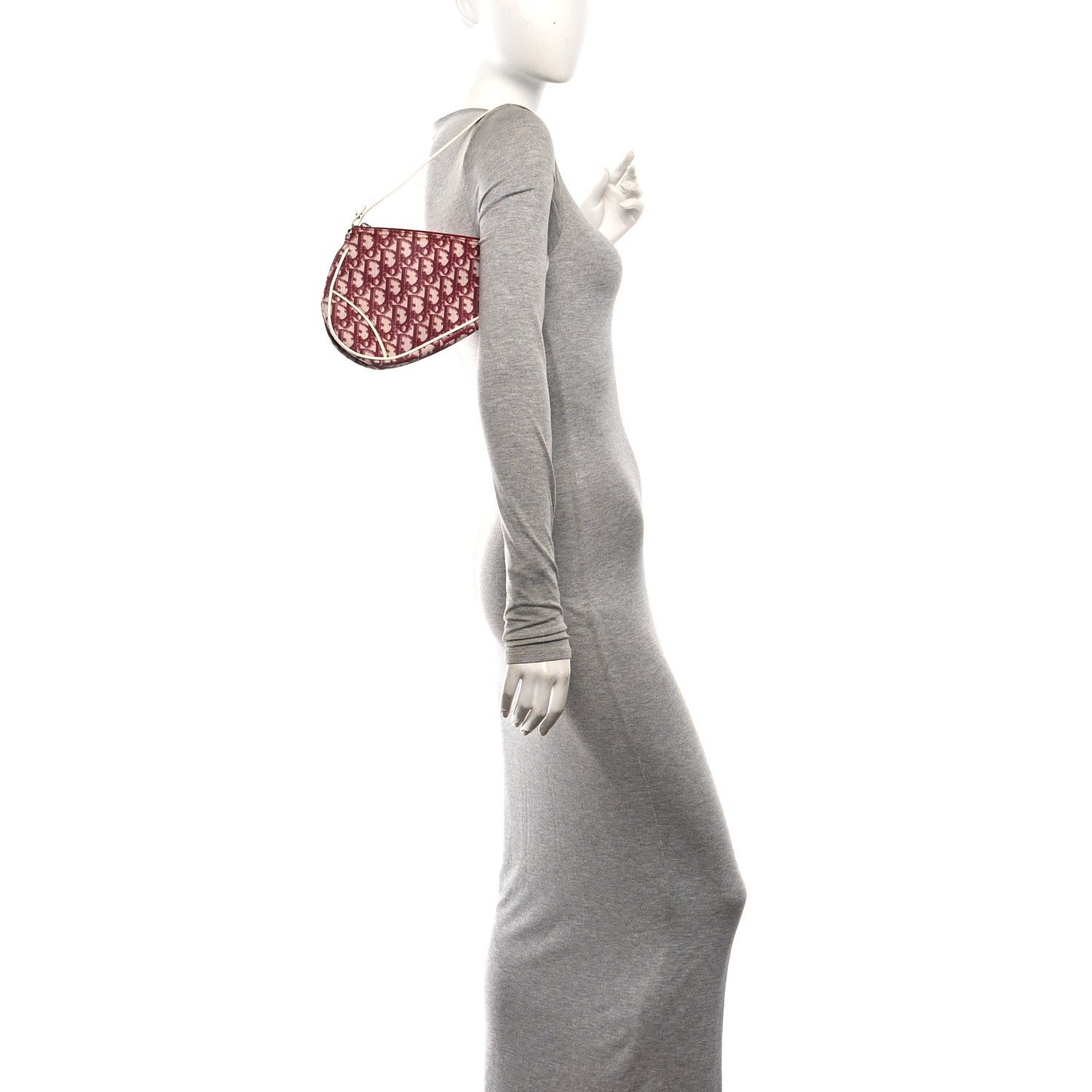 Christian Dior Monogram Mini Saddle Pochette Red 2 of 10