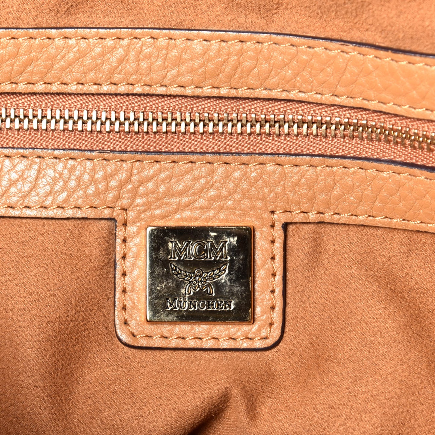 Visetos Studded Medium Essentials Shopper Tote Cognac