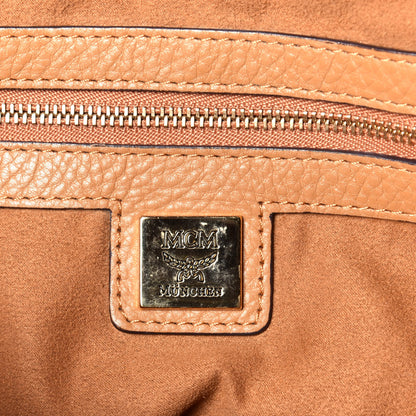 MCM Visetos Studded Medium Essentials Shopper Tote Cognac 7 of 10