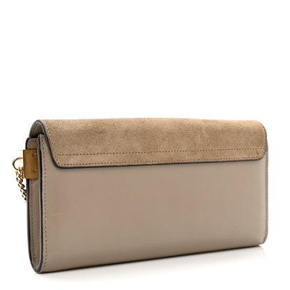 Chloe Suede Calfskin Faye Wallet Motty Grey 3 of 8