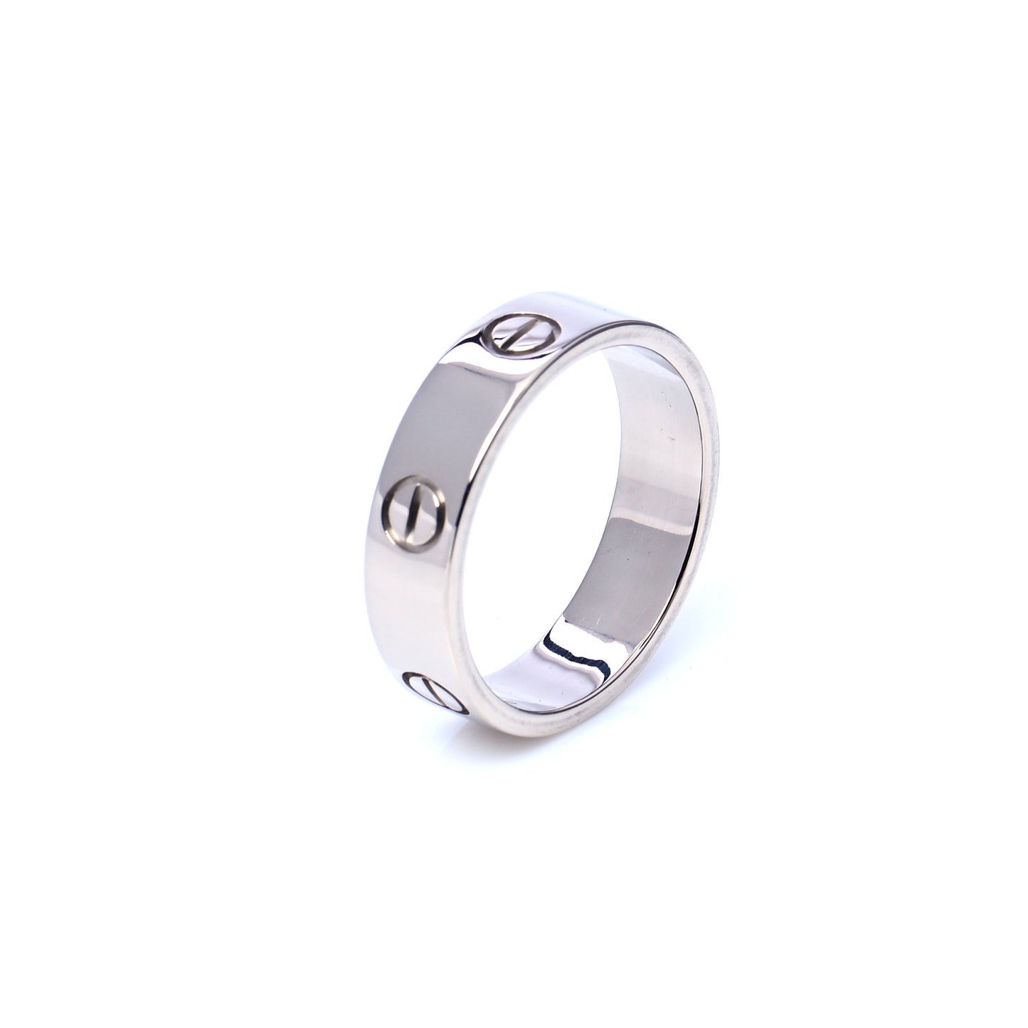 18K White Gold 5.5mm LOVE Ring 62 10