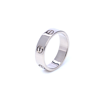 Cartier 18K White Gold 5.5mm LOVE Ring 62 10 5 of 5