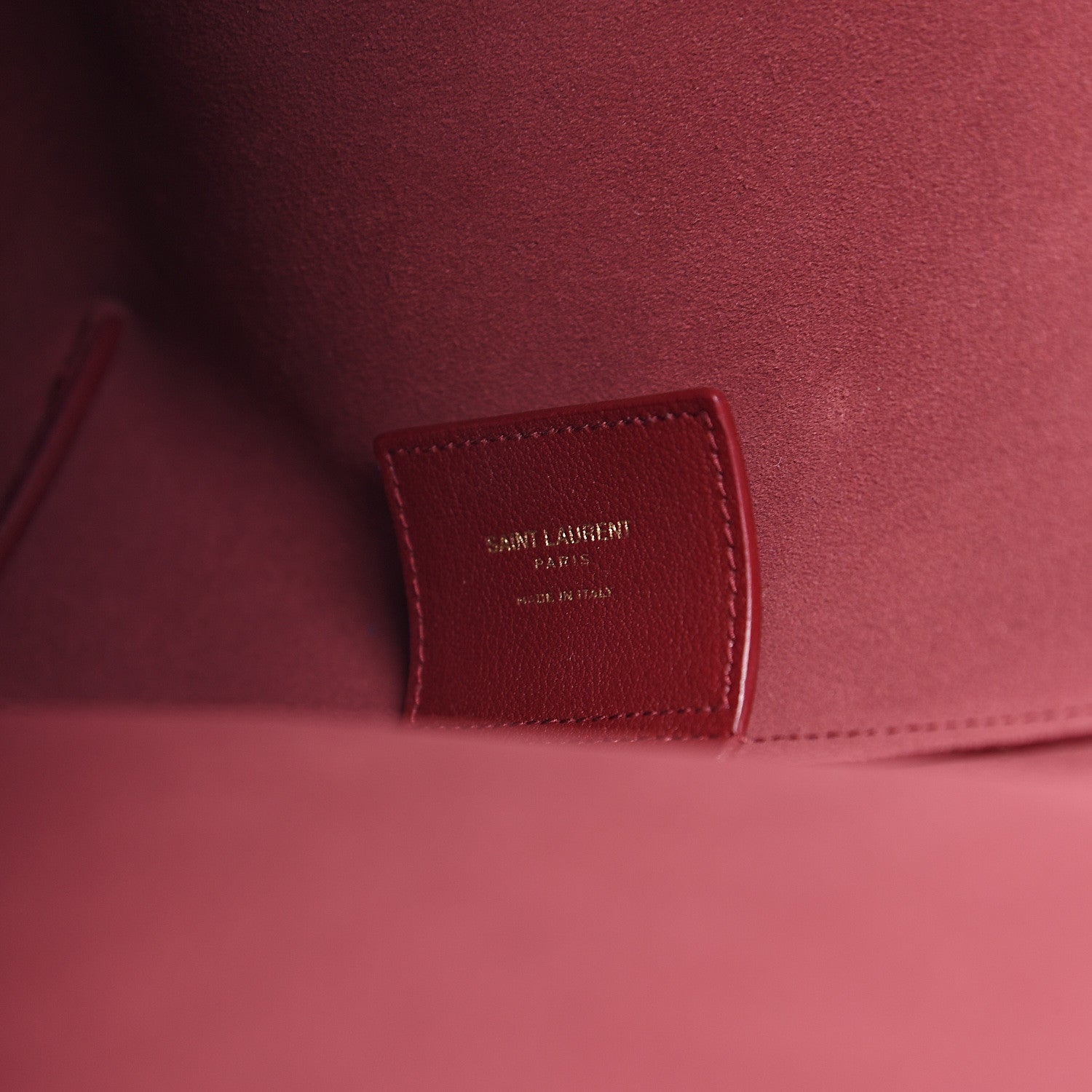 Saint Laurent Calfskin Large Shopping Tote Rouge Legion 5 of 8
