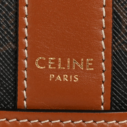 Celine Triomphe Canvas Calfskin Medium Bucket Bag Tan 6 of 12