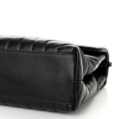 Saint Laurent Calfskin Y Quilted Monogram Monochrome Medium Loulou Chain Satchel Black 11 of 11