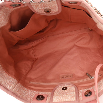 Chanel Lurex Boucle Deauville Medium Tote Pink 5 of 11