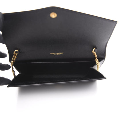 Saint Laurent Grain De Poudre Uptown Chain Wallet Black 4 of 6