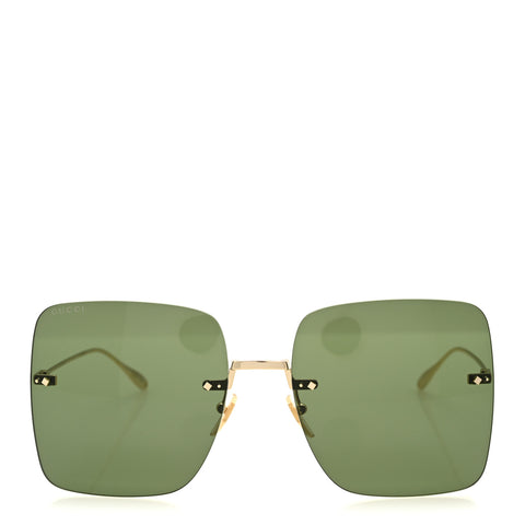 Acetate Detachable Charm Square Frame Sunglasses GG1147S Green