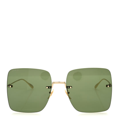 Gucci Acetate Detachable Charm Square Frame Sunglasses GG1147S Green 2 of 9