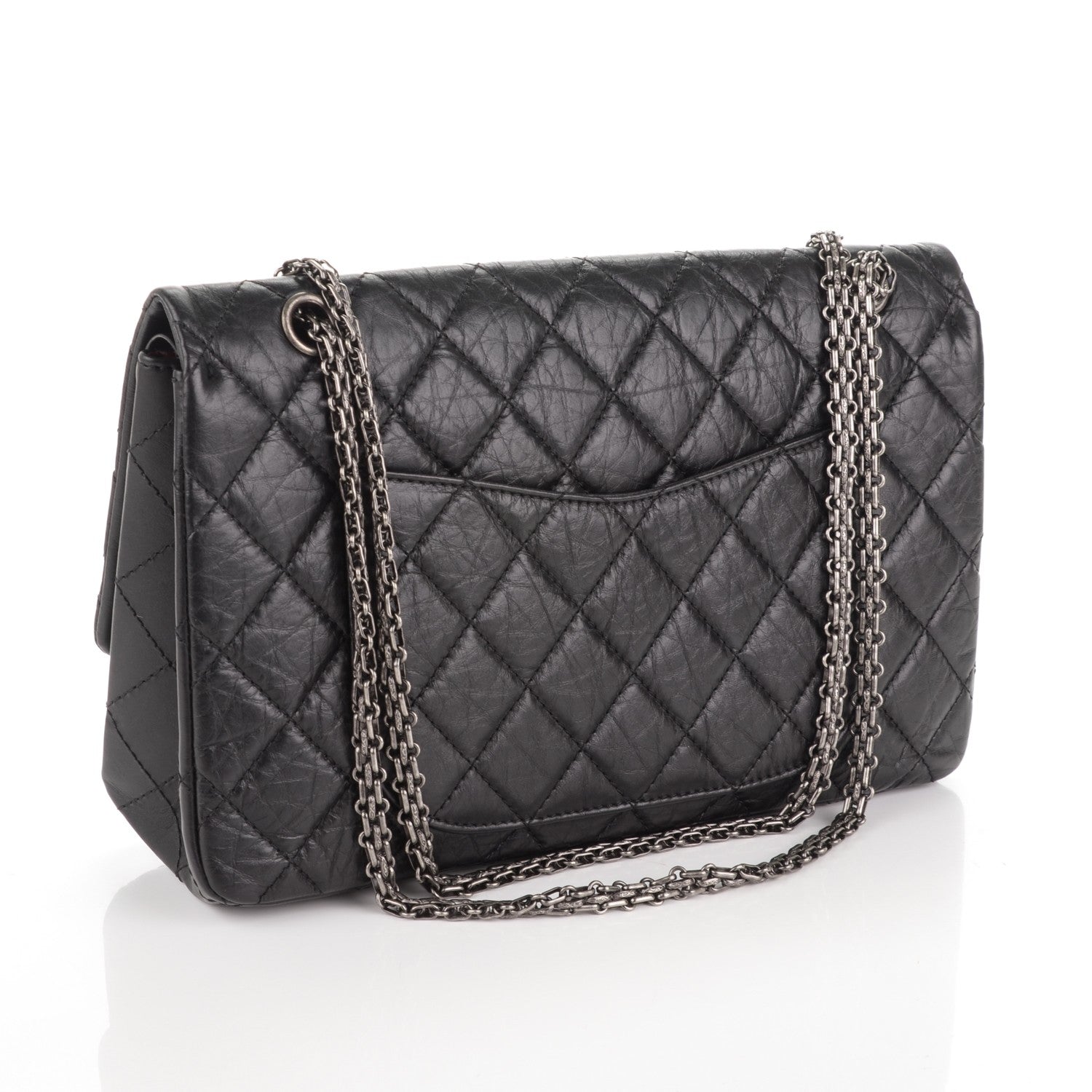 Chanel Aged Calfskin Quilted 2.55 Reissue 227 Flap Black 3 of 8