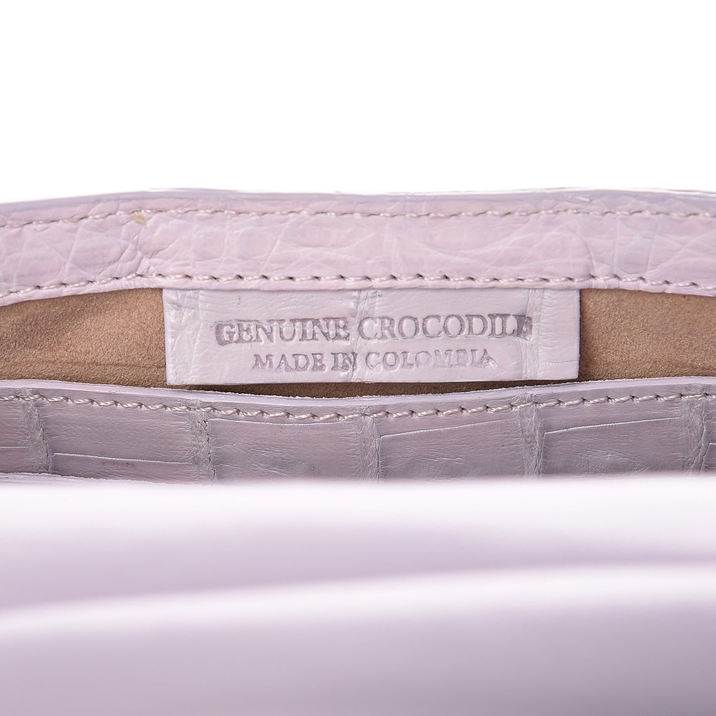 Crocodile Flap Belt Bag Lilac