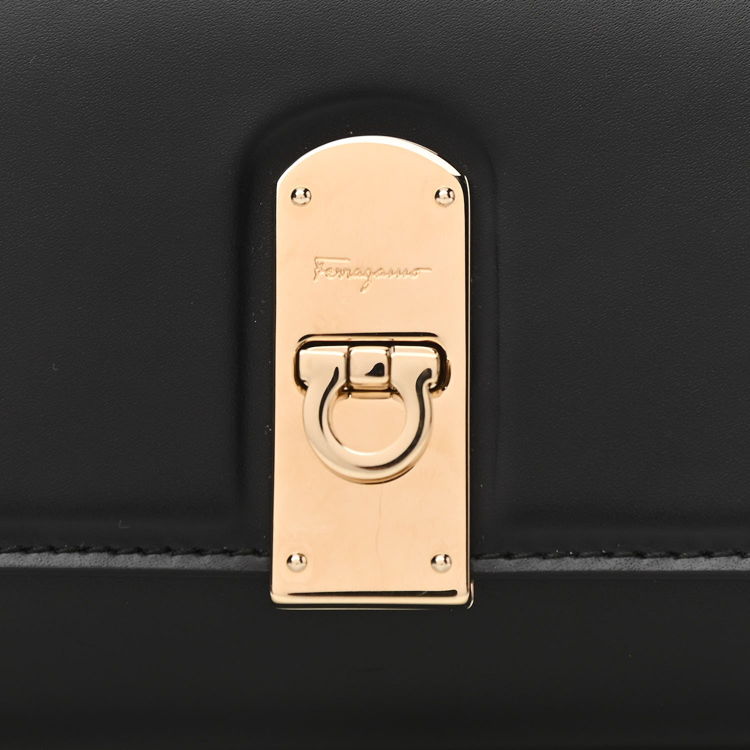 Salvatore Ferragamo Smooth Calfskin Boxyz Mini Crossbody Belt Bag Black 8 of 11