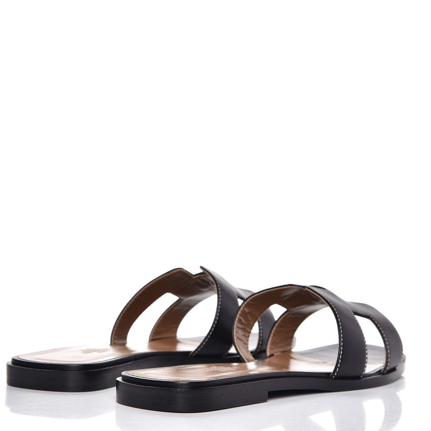 Box Calfskin Oran Sandals 40 Black
