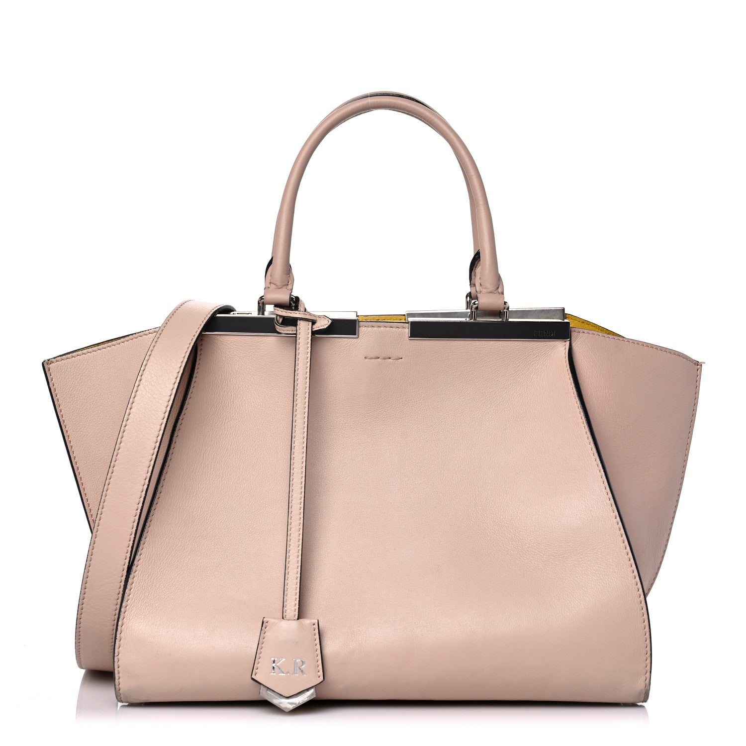 Fendi Vitello Dolce Shiny Nappa Petite 3Jours Tote Beige Chantilly 1 of 25
