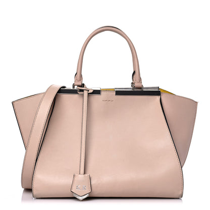 Fendi Vitello Dolce Shiny Nappa Petite 3Jours Tote Beige Chantilly 1 of 25
