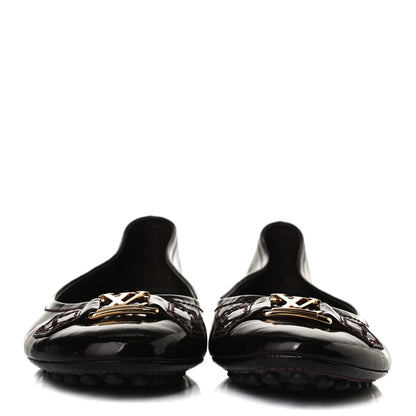 Louis Vuitton Patent Calfskin Oxford Ballerina Flats 40 Amarante 2 of 10