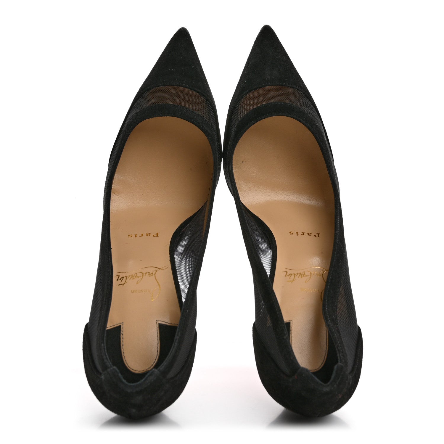 Christian Louboutin Veau Velours Rete Galativi 100 Pumps 39.5 Black 2 of 8
