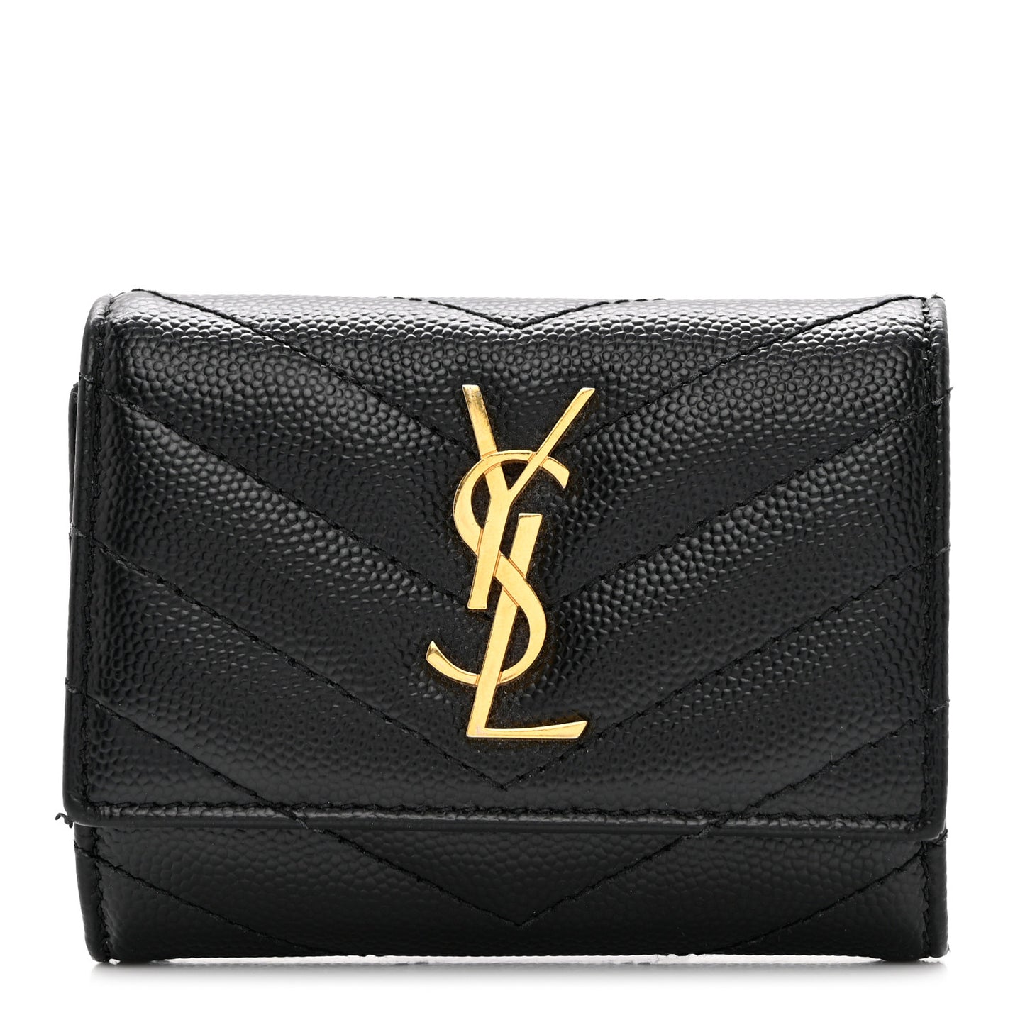 Grain De Poudre Matelasse Cassandre Monogram Slim Key Case Black
