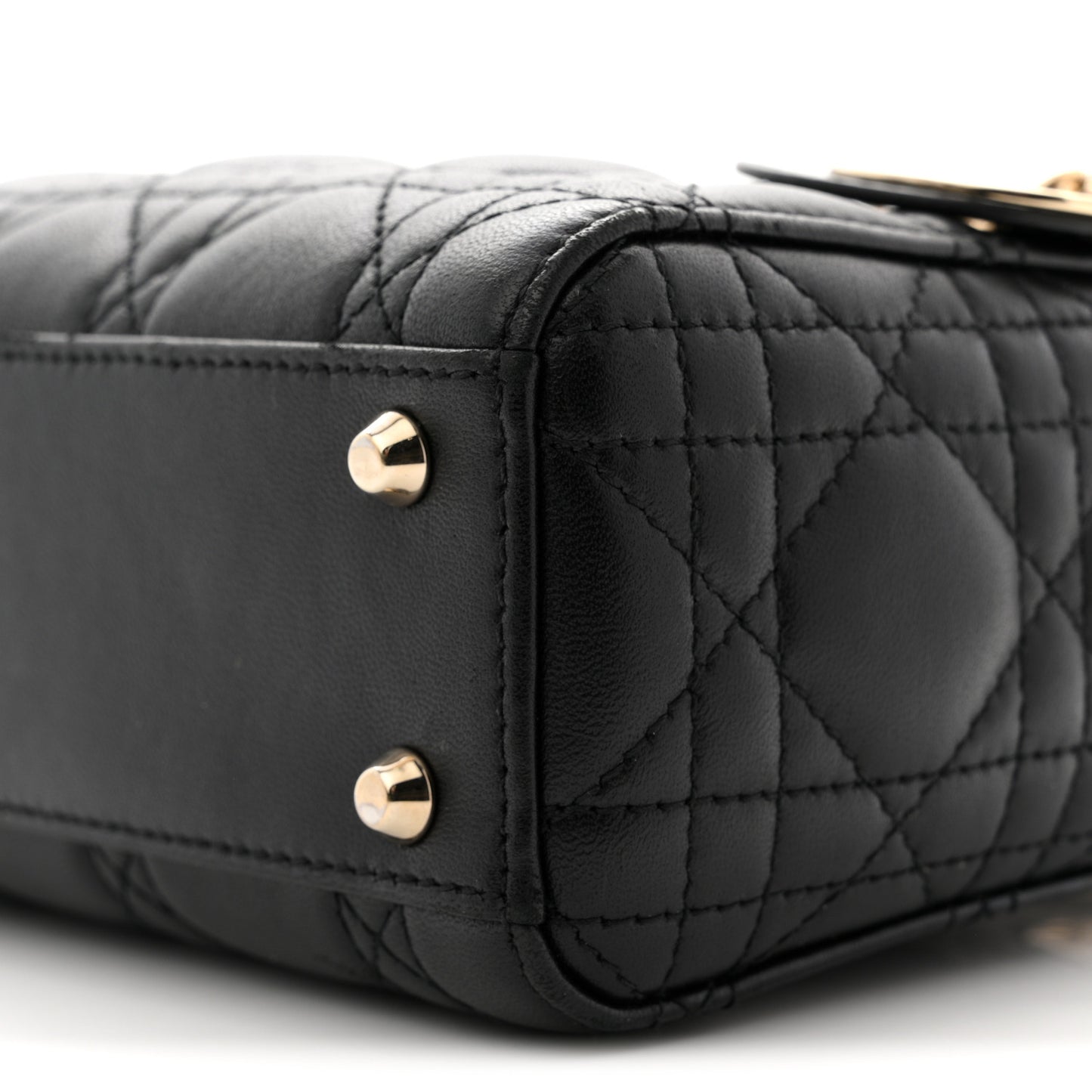 Lambskin Cannage Mini Lady Dior Black